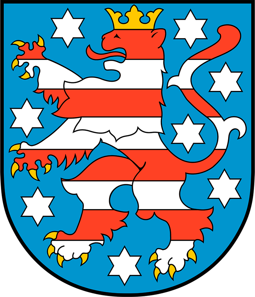 Das Wappen des Landes Thüringen